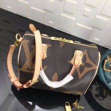 原单lv SPEEDY 25手袋配肩带M41113 M40390大花经典Monogram帆布斜跨包