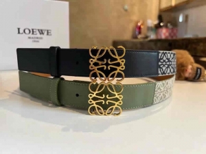 合肥高仿一比一罗意威腰带LOEWE新款logo提花女士腰带 3.0cm